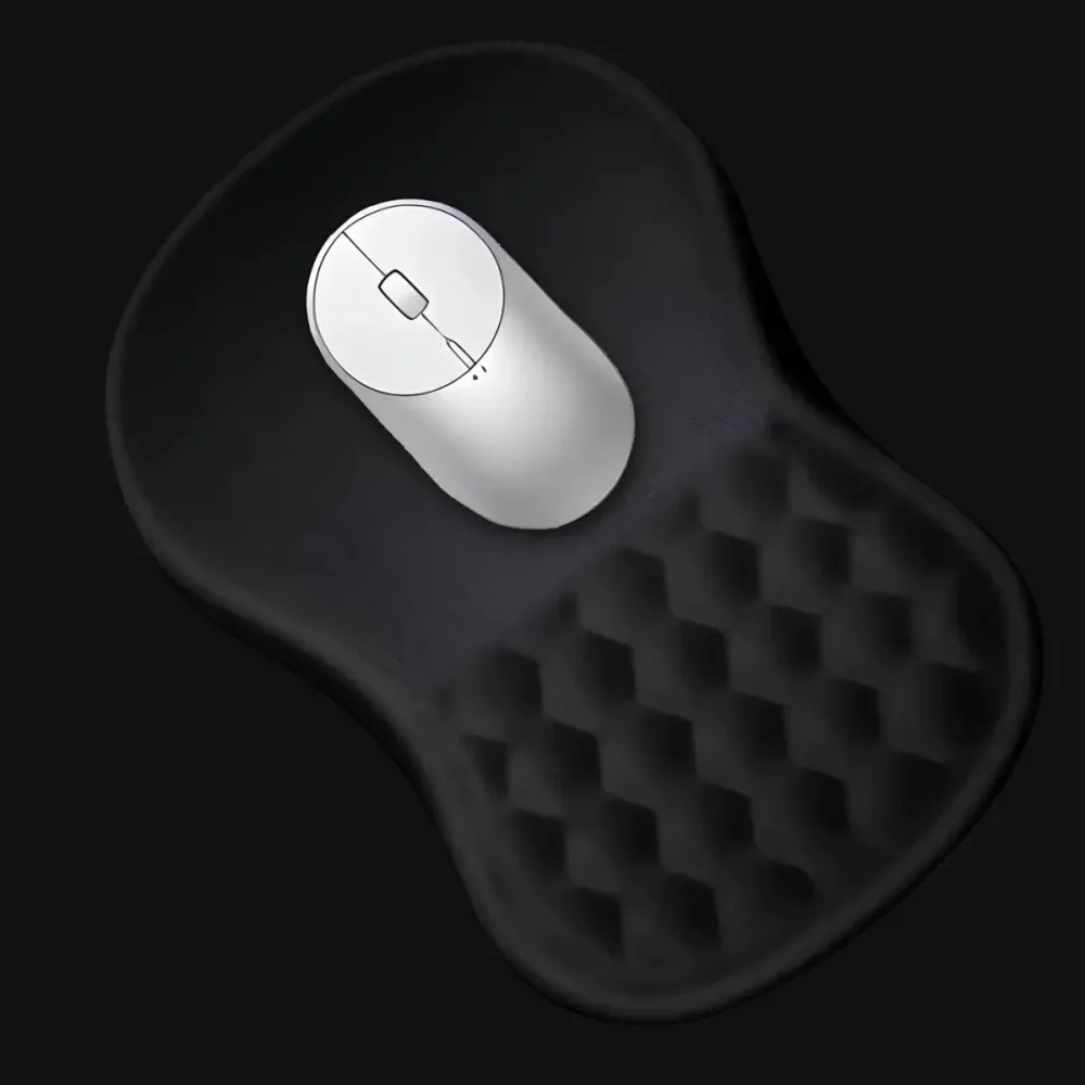 Tapis de souris ergonomique gaming ErgoShield V1 - Repose-poignet mémoire de forme et surface antidérapante pour longues sessions | Ignix Gaming